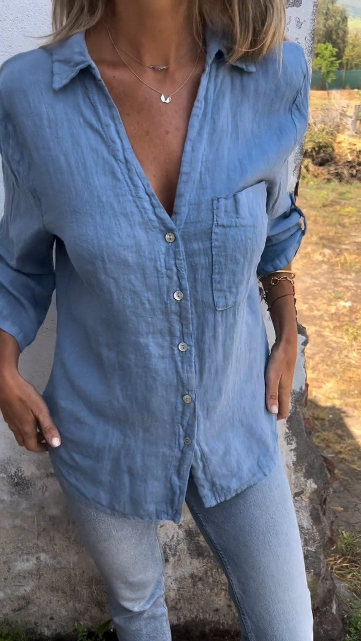 Lisette™ | Ibiza-style casual shirt blouse