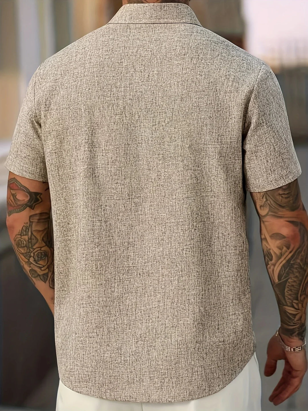 Dwight - Lightweight Linen Blend Short Sleeve Shirt