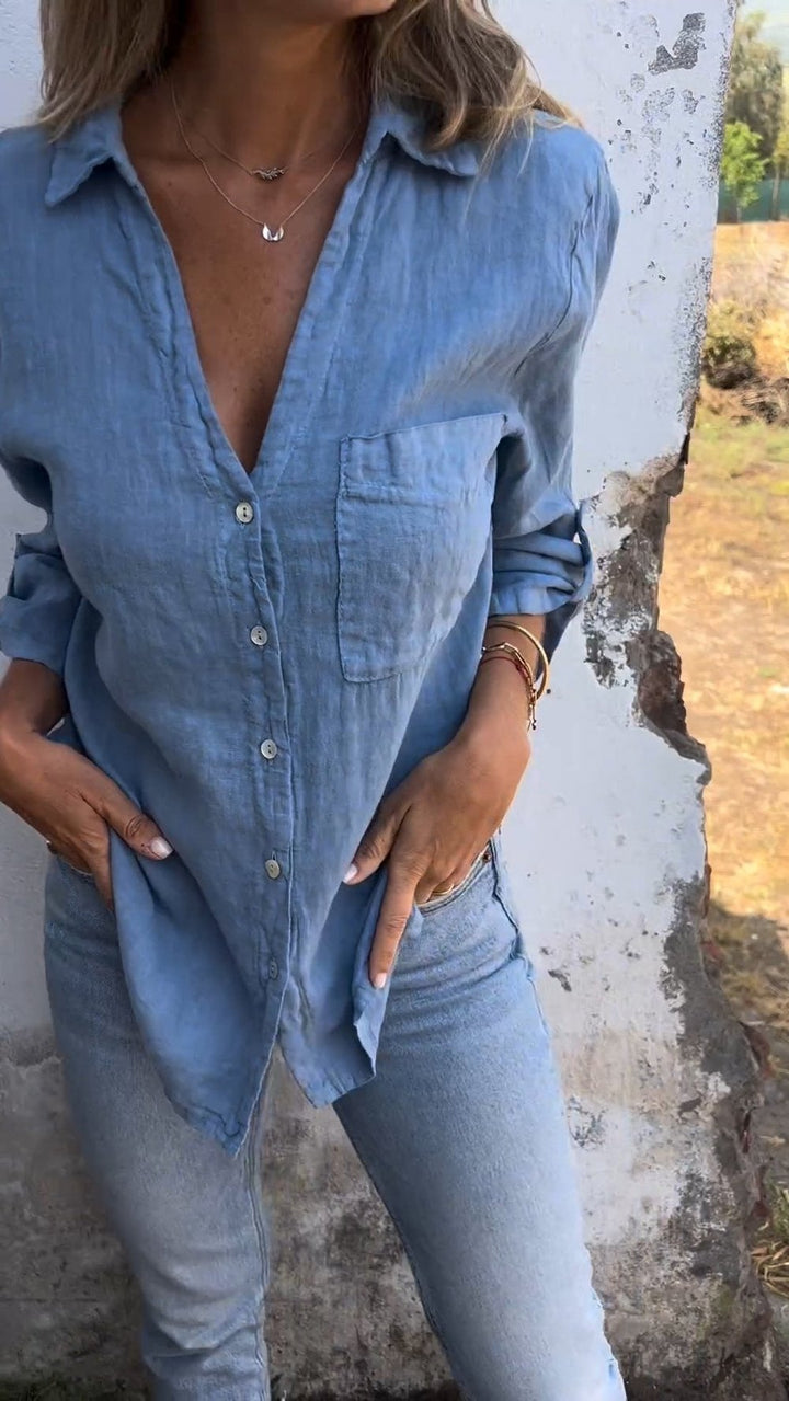 Lisette™ | Ibiza-style casual shirt blouse
