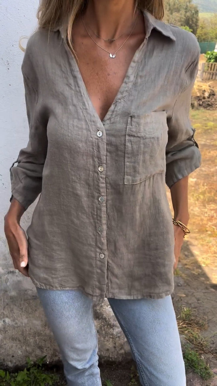Lisette™ | Ibiza-style casual shirt blouse