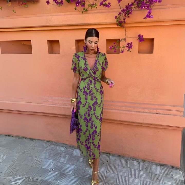 Daniela™ | Midi dress with floral pattern