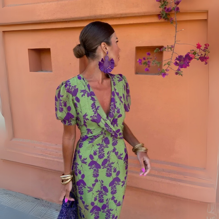 Daniela™ | Midi dress with floral pattern