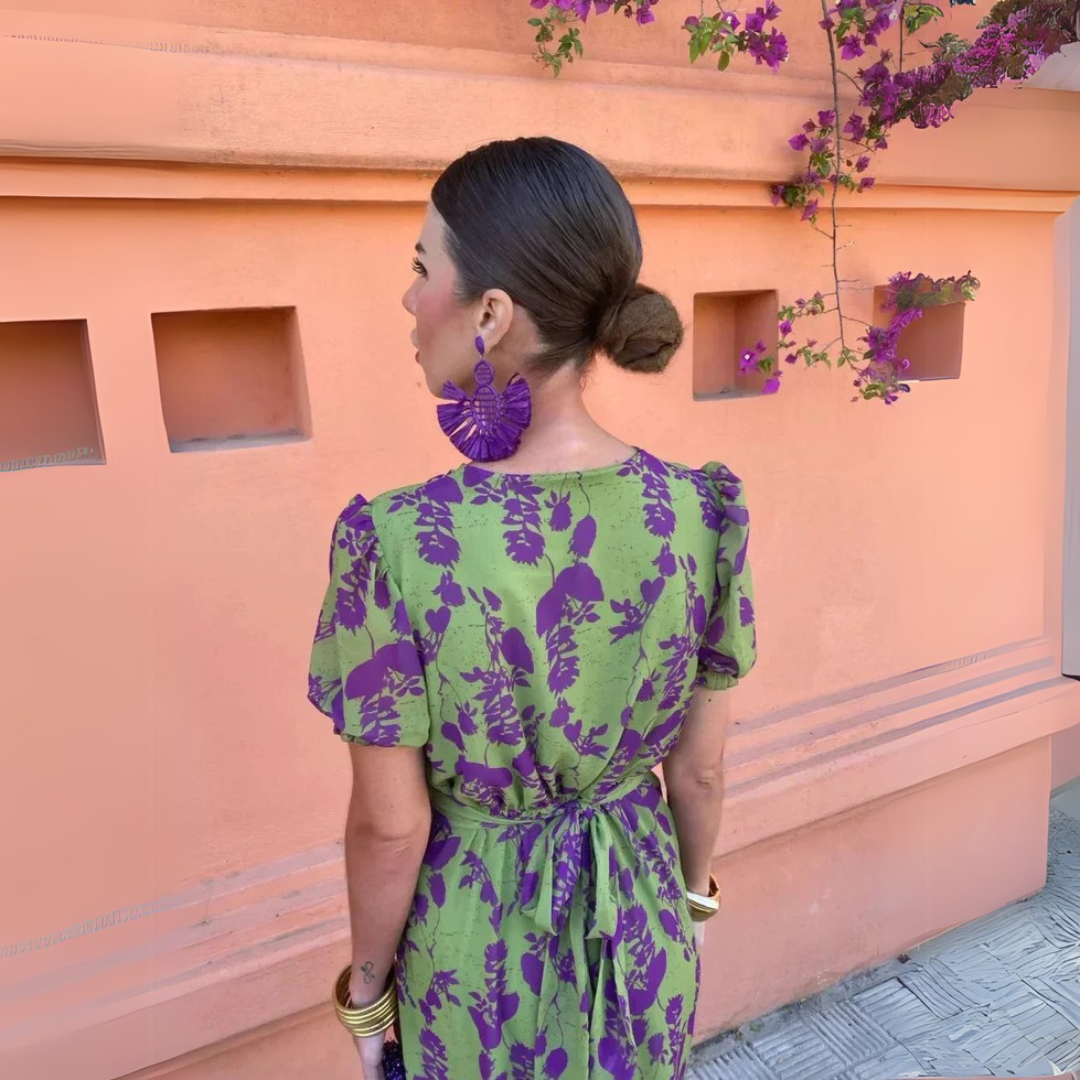 Daniela™ | Midi dress with floral pattern