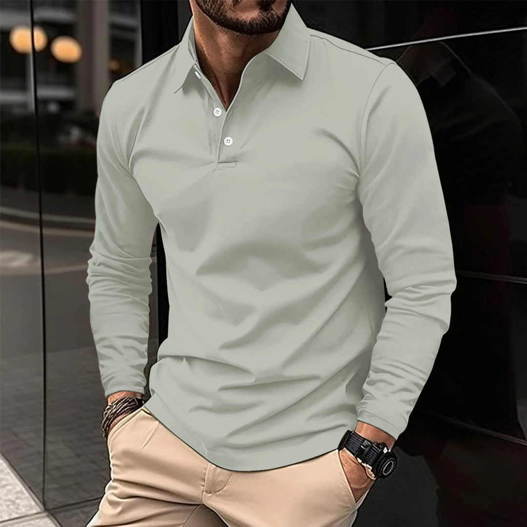 Marco | Lässiges Langarm-Poloshirt