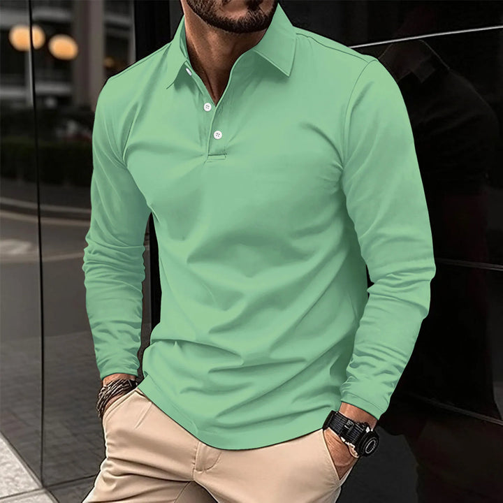 Marco | Lässiges Langarm-Poloshirt