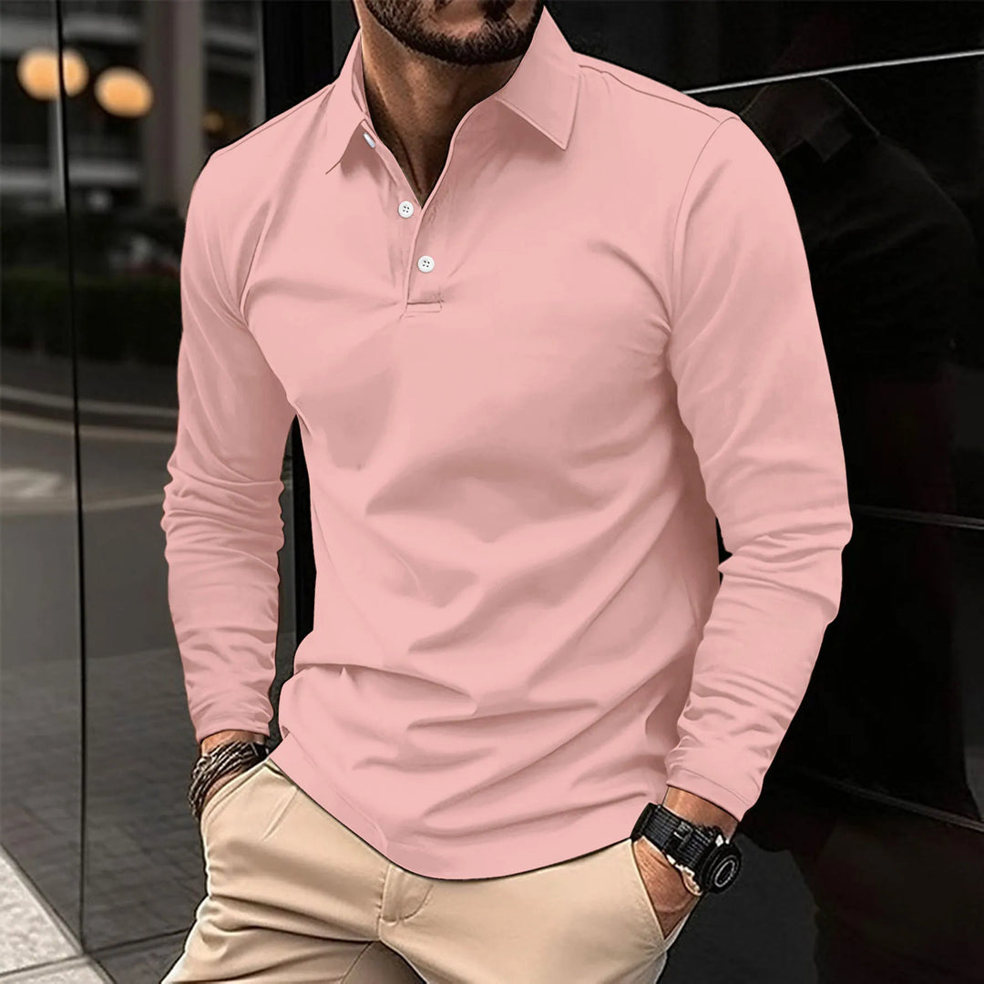 Marco | Lässiges Langarm-Poloshirt