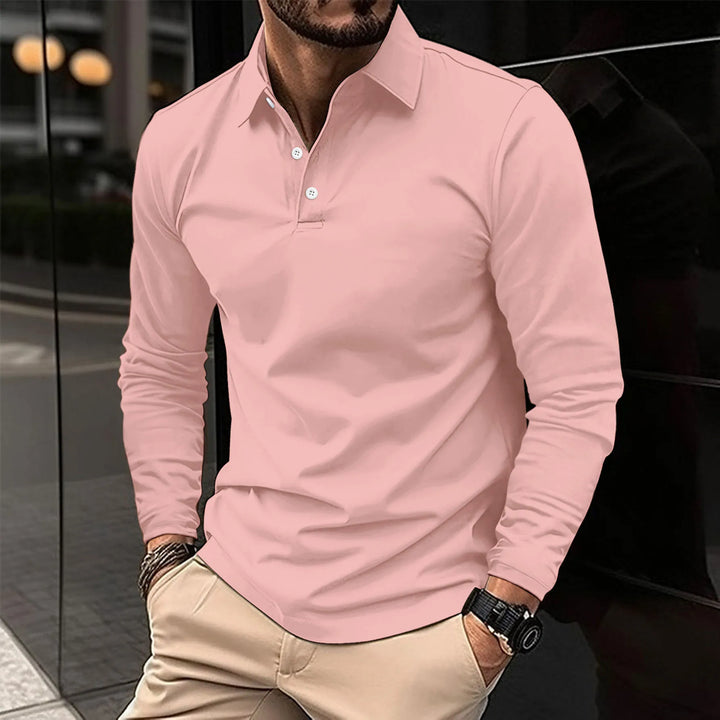 Marco | Lässiges Langarm-Poloshirt
