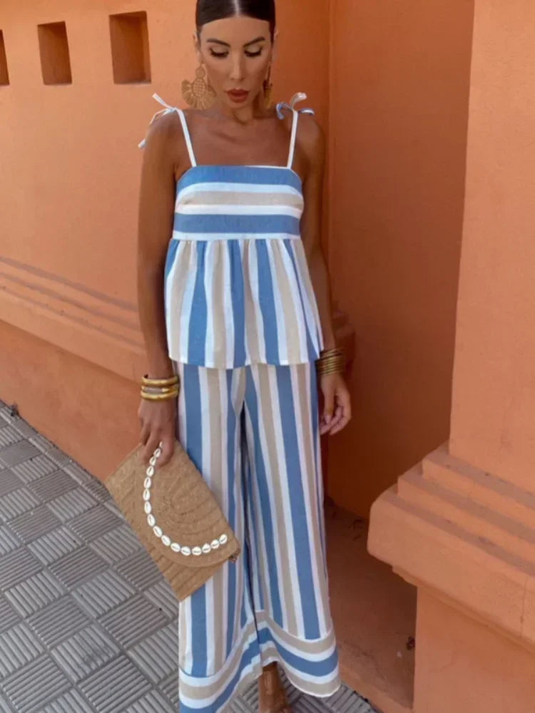 Hanna™ | Summer set with printed pants