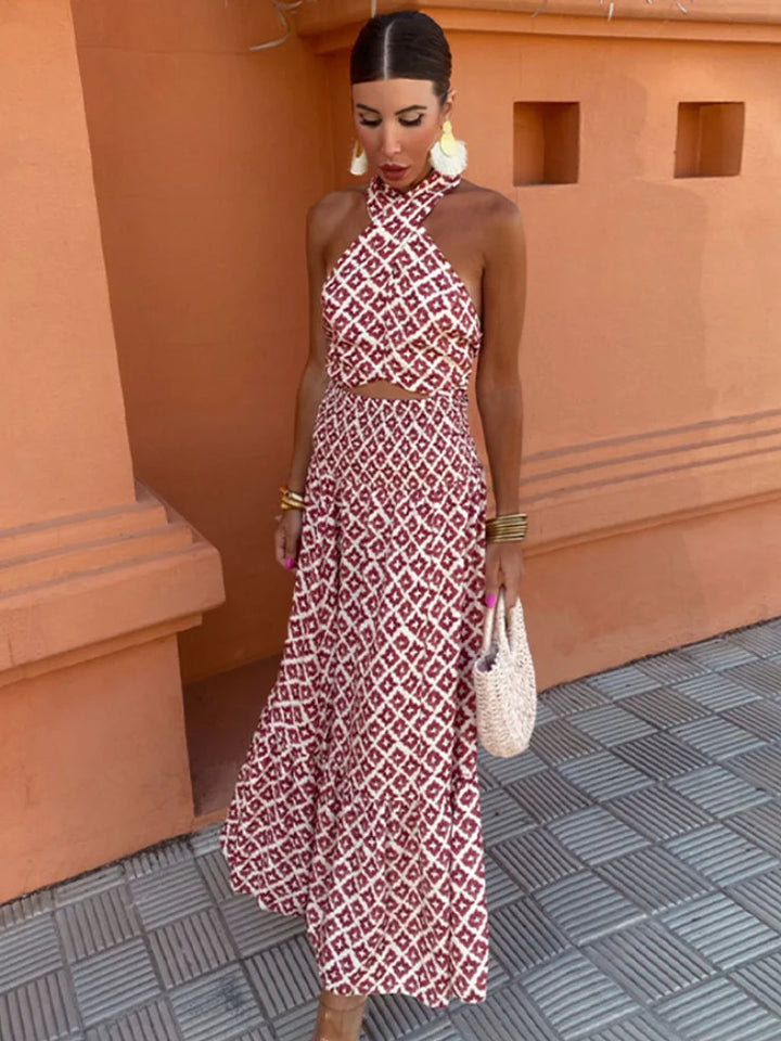 Edith™ | Elegant, off-the-shoulder midi dress with gathering