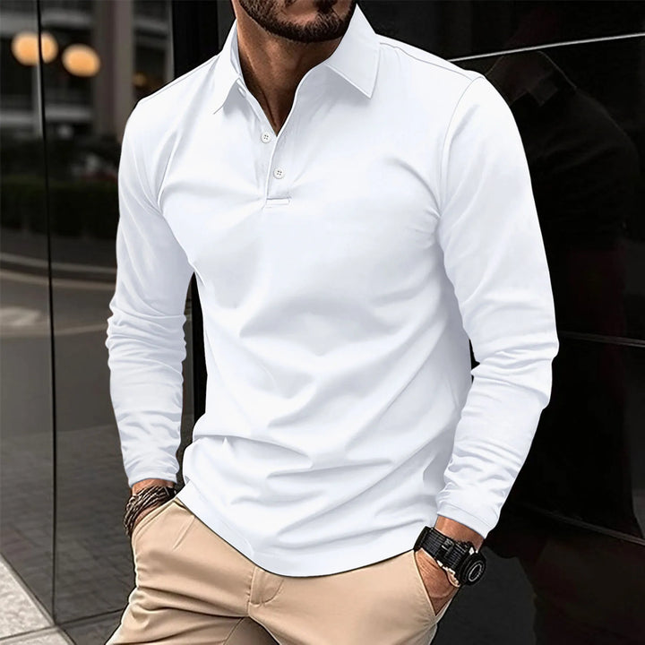 Marco | Lässiges Langarm-Poloshirt