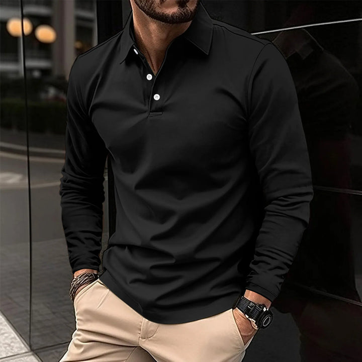 Marco | Lässiges Langarm-Poloshirt