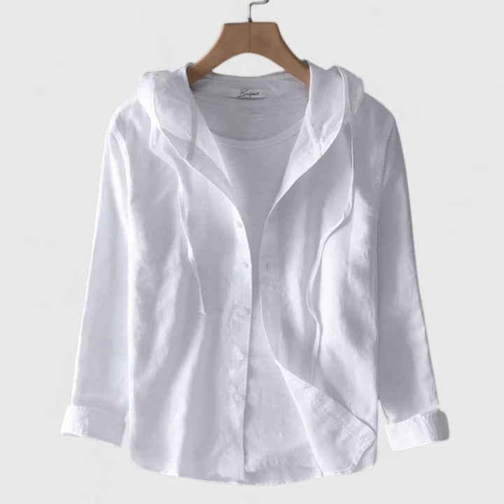 Rosa | Elegant Hooded Blouse