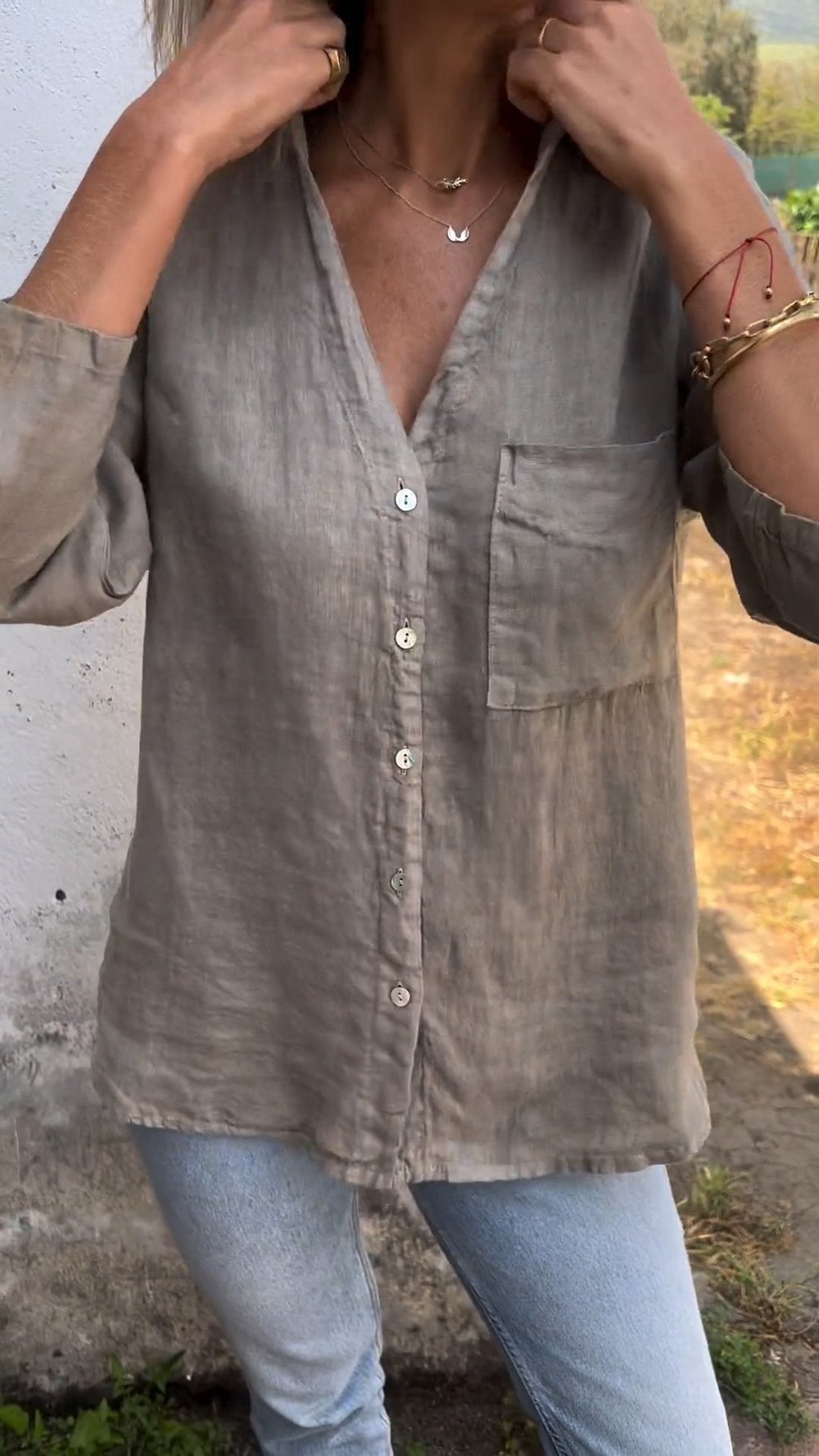 Lisette™ | Ibiza-style casual shirt blouse