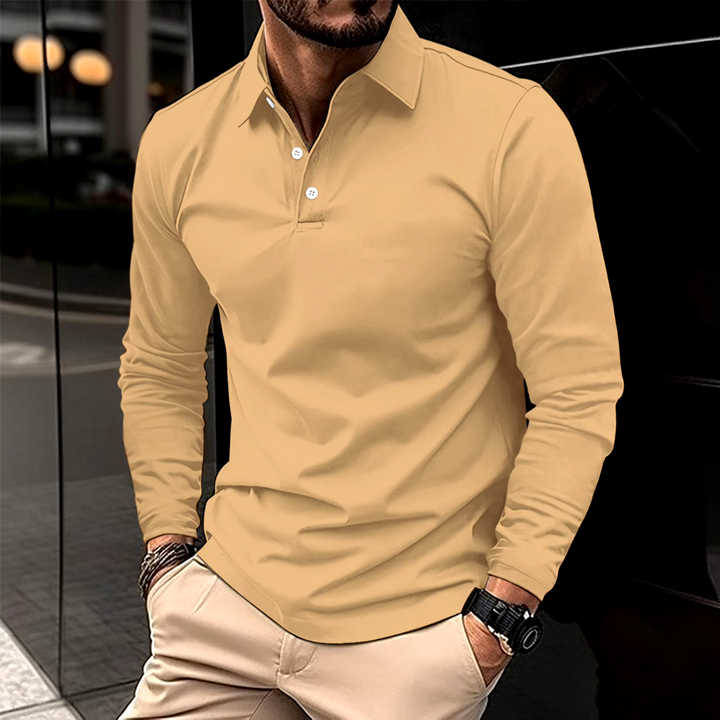 Marco | Lässiges Langarm-Poloshirt
