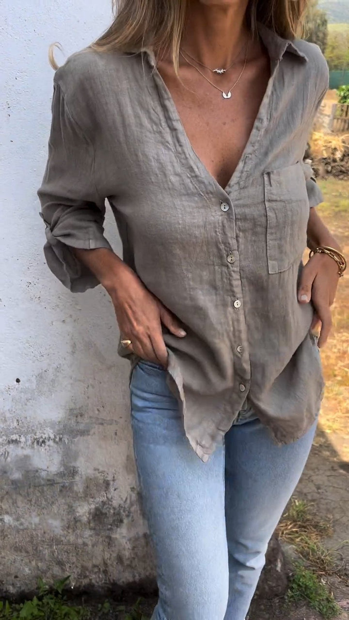 Lisette™ | Ibiza-style casual shirt blouse